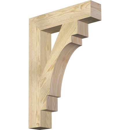 Ekena Millwork Merced Block Rough Sawn Bracket, Douglas Fir, 4"W x 20"D x 28"H BKT04X20X28MRC05RDF